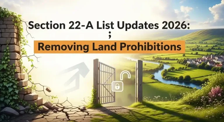 Section 22-A List Updates 2026 Removing Land Prohibitions